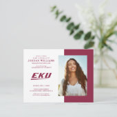 Eastern Kentucky University | EKU Aankondigingskaart (Staand voorkant)