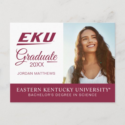 Eastern Kentucky University | EKU Aankondigingskaart (Voorkant)