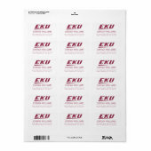 Eastern Kentucky University | EKU Etiket (Full Sheet)