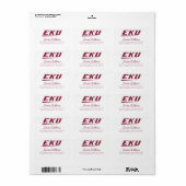 Eastern Kentucky University | EKU Etiket (Full Sheet)