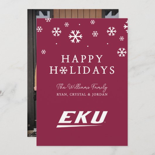 Eastern Kentucky University | EKU Feestdagenkaart (Voorkant / Achterkant)