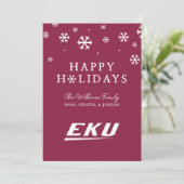 Eastern Kentucky University | EKU Feestdagenkaart (Staand voorkant)