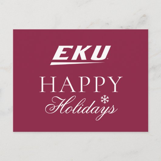 Eastern Kentucky University | EKU Feestdagenkaart (Voorkant)