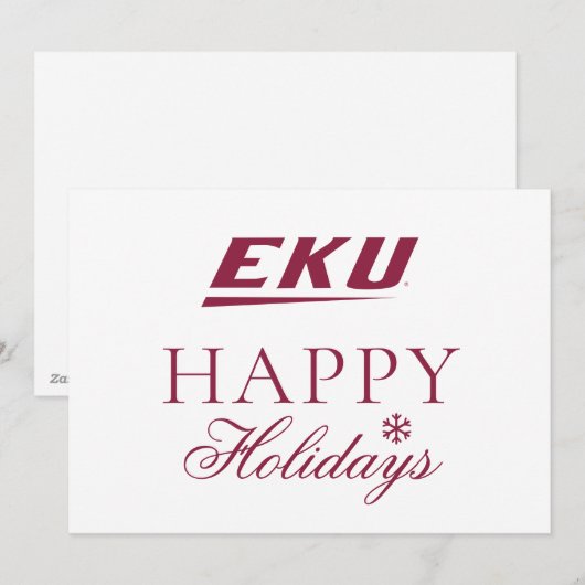 Eastern Kentucky University | EKU Feestdagenkaart (Voorkant / Achterkant)