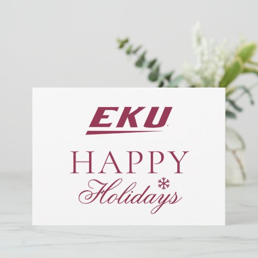 Eastern Kentucky University | EKU Feestdagenkaart (Staand voorkant)