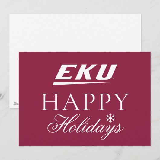 Eastern Kentucky University | EKU Feestdagenkaart (Voorkant / Achterkant)