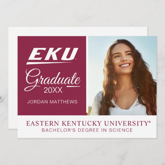 Eastern Kentucky University | EKU Kaart (Voorkant / Achterkant)