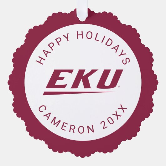 Eastern Kentucky University | EKU Ornament Kaart (Voorkant)