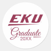Eastern Kentucky University | EKU Ronde Sticker (Voorkant)