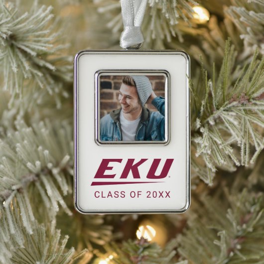 Eastern Kentucky University | EKU Verzilverd Omlijst Ornament (Boom)