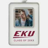 Eastern Kentucky University | EKU Verzilverd Omlijst Ornament (Voorkant)