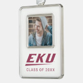 Eastern Kentucky University | EKU Verzilverd Omlijst Ornament (Links)