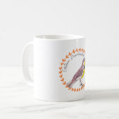 Eastern Meadowlark bird species birding logo Koffiemok (Voorkant links)
