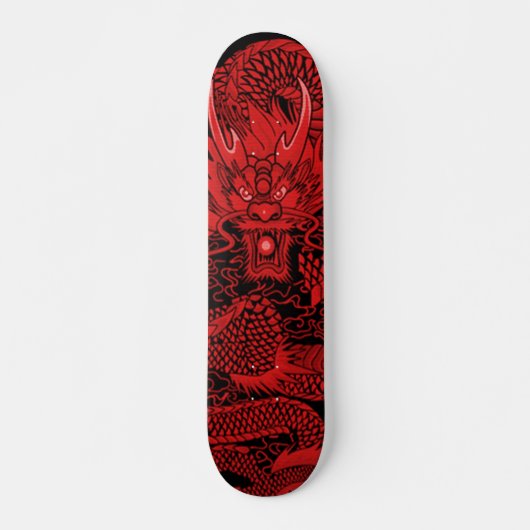 Eastern Ninja Dragon Red Element Custom Pro Deck Skateboard (Voorkant)