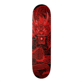 Eastern Ninja Dragon Red Element Custom Pro Deck Skateboard