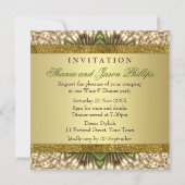 Eastern Peacock Feathers Uitnodigingen voor een di (Achterkant)