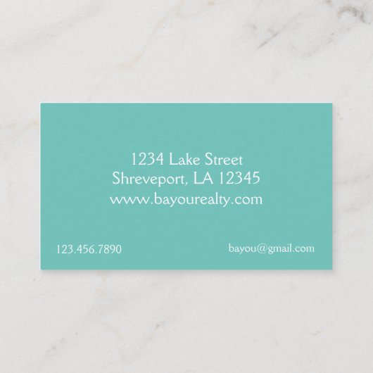 Eastern Pelican Bayou Southern Waterfowl Bird Visitekaartje (Achterkant)