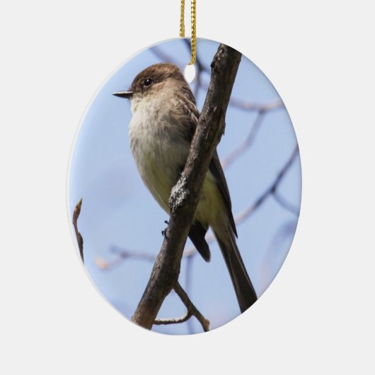 Eastern Phoebe Keramisch Ornament (Rechts)