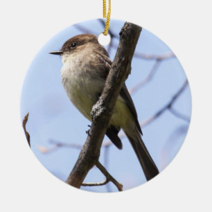 Eastern Phoebe Keramisch Ornament