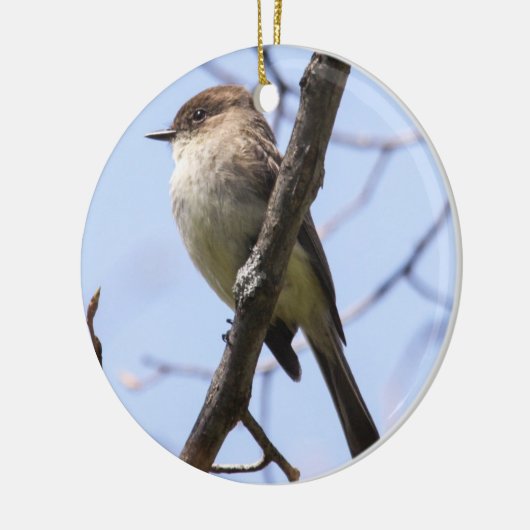 Eastern Phoebe Keramisch Ornament (Links)