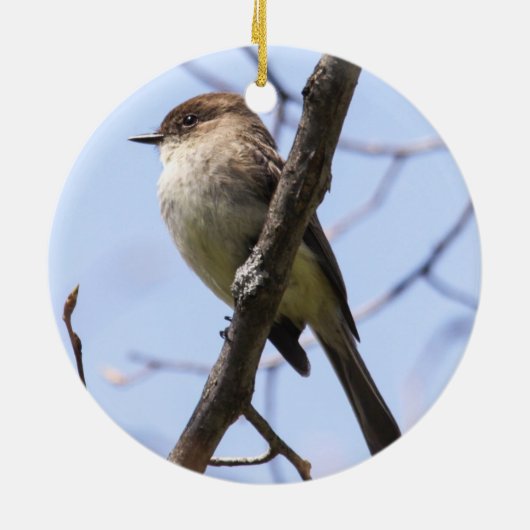 Eastern Phoebe Keramisch Ornament (Achterkant)