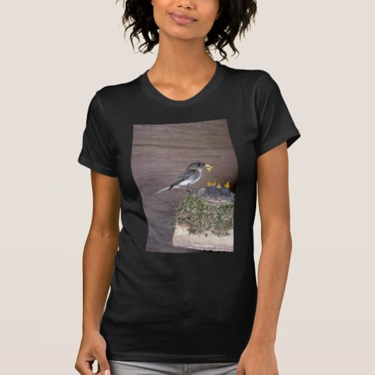 Eastern Phoebe met jonge T-shirt (Voorkant)