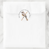 Eastern Phoebe Ronde Sticker (Tas)
