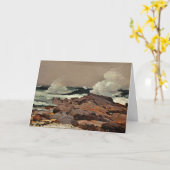 Eastern Point, kunst van Winslow Homer Kaart (Gele Bloem)