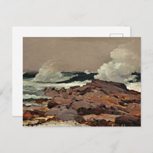 Eastern Point, kunstwerk van Winslow Homer Briefkaart (Voorkant / Achterkant)