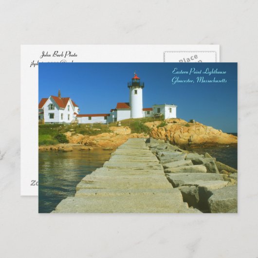 Eastern Point Lighthouse Gloucester MA Briefkaart (Voorkant / Achterkant)