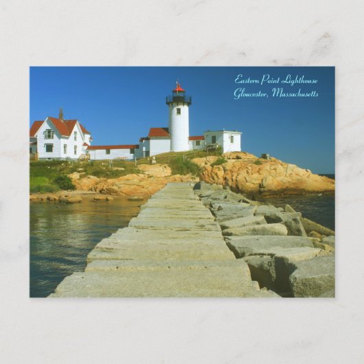Eastern Point Lighthouse Gloucester MA Briefkaart (Voorkant)