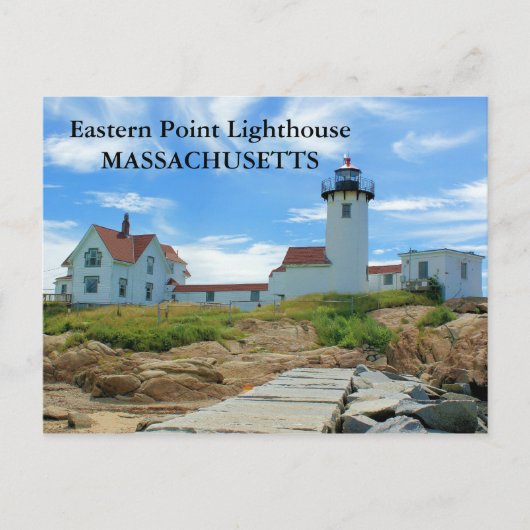 Eastern Point Lighthouse, Massachusetts Briefkaart (Voorkant)