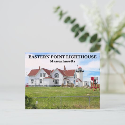Eastern Point Lighthouse, Massachusetts Briefkaart (Staand voorkant)