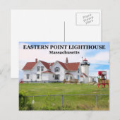 Eastern Point Lighthouse, Massachusetts Briefkaart (Voorkant / Achterkant)