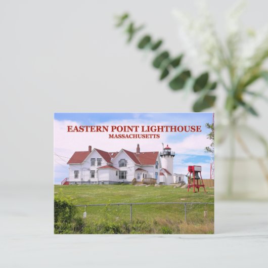 Eastern Point Lighthouse, Massachusetts Briefkaart (Staand voorkant)