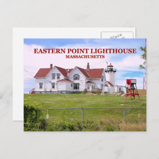 Eastern Point Lighthouse, Massachusetts Briefkaart (Voorkant / Achterkant)