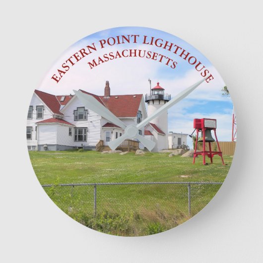 Eastern Point Lighthouse, Massachusetts Clock Ronde Klok (Voorkant)