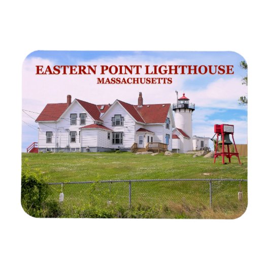 Eastern Point Lighthouse, Massachusetts Magnet Magneet (Horizontaal)