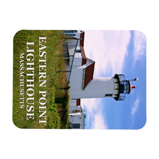 Eastern Point Lighthouse, Massachusetts Magnet Magneet (Horizontaal)