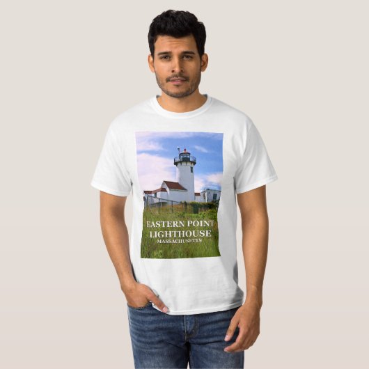 Eastern Point Lighthouse, Massachusetts T-Shirt (Voorkant volledig)