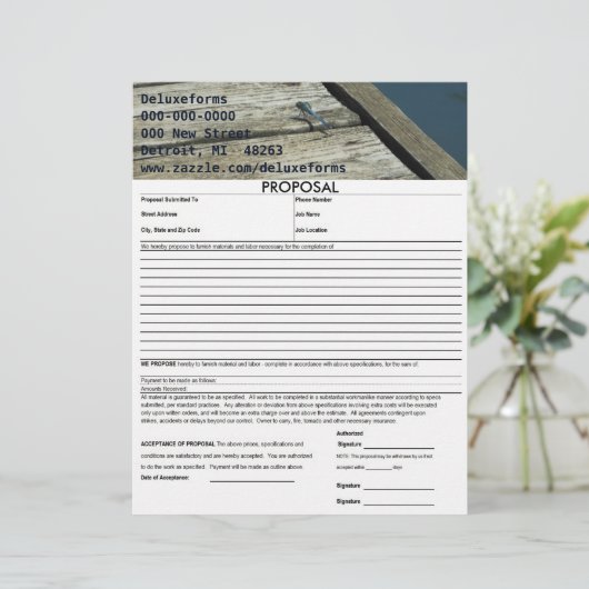 Eastern Pondhawk Dragonfly Voorstel Briefhoofd Ontwerp (Staand voorkant)