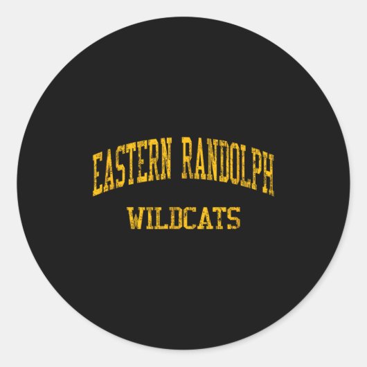 Eastern Randolph High School Hs Ronde Sticker (Voorkant)