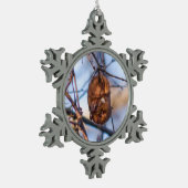 Eastern Red Bat Tin Sneeuwvlok Ornament (Links)