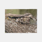 Eastern Screech Owl Fleece Deken (Voorkant (Horizontaal))