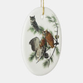 Eastern Screech Owl, John Audubon Keramisch Ornament (Rechts)