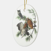 Eastern Screech Owl, John Audubon Keramisch Ornament (Links)