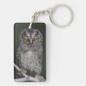 Eastern Screech Owl, Megascop asio, Otus 2 Sleutelhanger (achterkant)