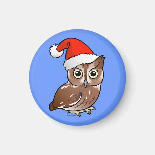 Eastern Screech Owl Santa Magneet (Voorkant)