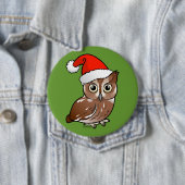 Eastern Screech Owl Santa Ronde Button 4,0 Cm (In situ)