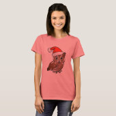 Eastern Screech Owl Santa T-shirt (Voorkant volledig)